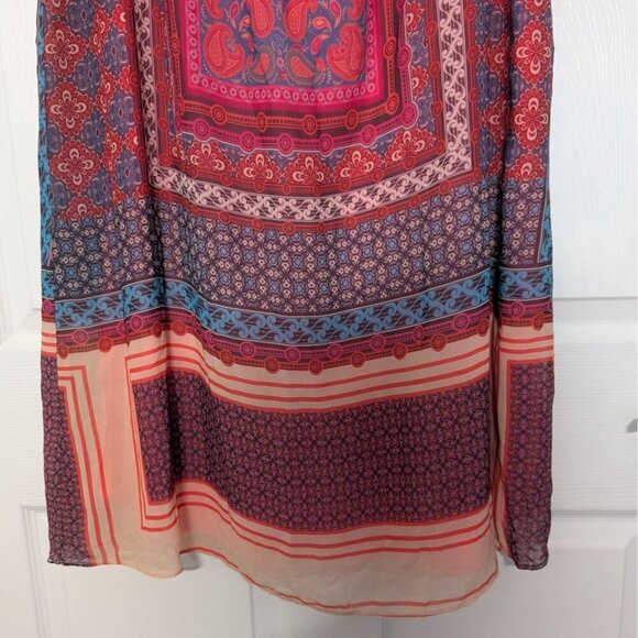 NEW Cato Bandana Print Maxi Skirt Womens Size Large Pink Boho Lined Pull On Long - Picture 3 of 10